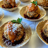 SPICY GARLIC & CHEESE RED RICE ARANCINI WITH RED PEPPER RELISH 