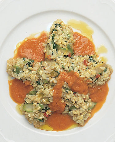 foto ricetta Riso con verdure e fonduta di pomodoro alla mentuccia selvatica 