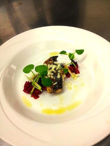 BEETROOT RISOTTO, COPELLA APPLE BRANDY MARSHMALLOW & PICKLED BLACKBERRIES 