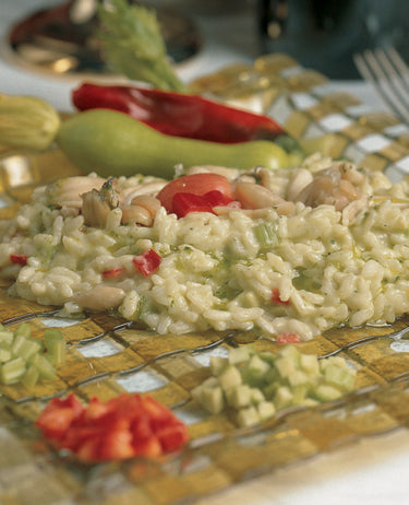 foto ricetta Riso con verdure di stagione in brunoise e ragù di rane 